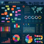 Car service repair Infographics N17