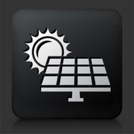 Black Square Button with Solar Panel