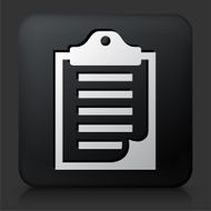 Black Square Button with Clipboard