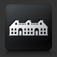 Black Square Button with Condos Icon