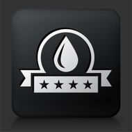 Black Square Button with Water Quality