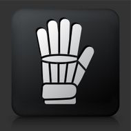 Black Square Button with Sports Glove