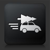 Black Square Button with Car and Christmas Tree N2