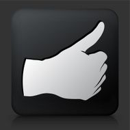 Black Square Button with Thumbs Up Icon N2