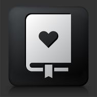 Black Square Button with Bookmarked Journal