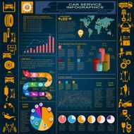 Car service repair Infographics N19