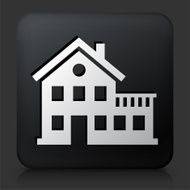 Black Square Button with Home Icon N2