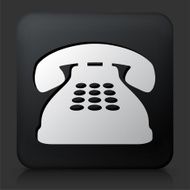 Black Square Button with Home Phone Icon N2
