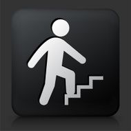 Black Square Button with Businessman Progress N2