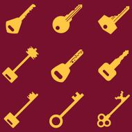 Vector Set of Keys Icons N3
