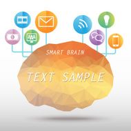 brain polygon vector