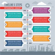 Infographic Vector Concept - Timeline &amp; Steps