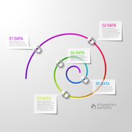 Spiral diagram infographics element