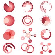 Circle diagrams templates collection for infographic