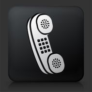 Black Square Button with Home Phone Icon N3