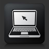 Black Square Button with Laptop Icon