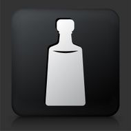 Black Square Button with Alcohol Bottle N6