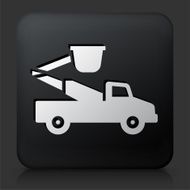 Black Square Button with Repair Truck