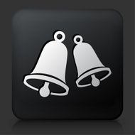 Black Square Button with Two Bells