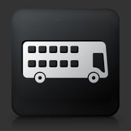 Black Square Button with Bus Icon N2