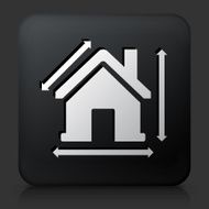 Black square button with House Measurement