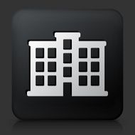 Black square button with Apartment Building