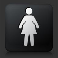 Black Square Button with Pregnant Woman