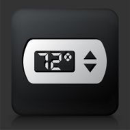 Black Square Button with Thermostat