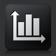 Black Square Button with Chart