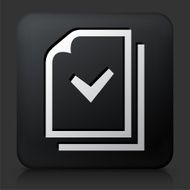Black Square Button with Approved Papers