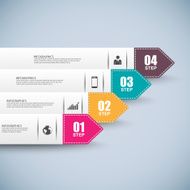 Abstract 3D paper Infographic N25