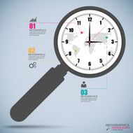 Infographics magnifier vector design template