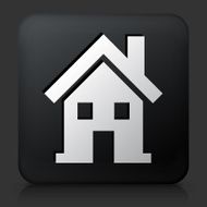 Black Square Button with House Icon N2