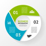 Vector circle infographic Template for cycle diagram graph presentation and N20
