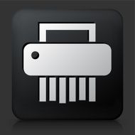 Black Square Button with Shredder Machine