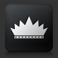 Black Square Button with Crown Icon N8