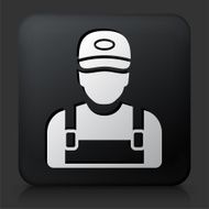 Black Square Button with Worker N2