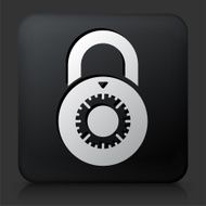 Black Square Button with Dial Security Lock N7