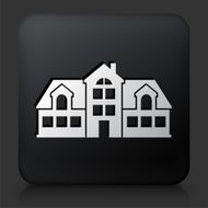 Black Square Button with Home Icon N3