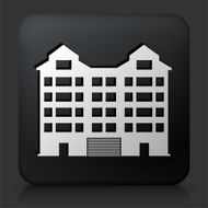 Black Square Button with Aparment Buildings N4