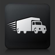 Black Square Button with Delivery Trucks