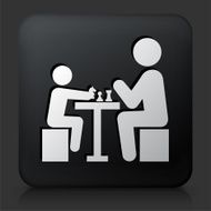 Black Square Button with Kids Chess Game N2