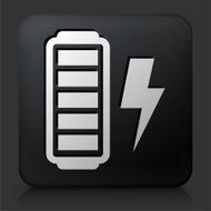 Black Square Button with Full Battery