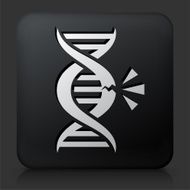 Black Square Button with DNA Break