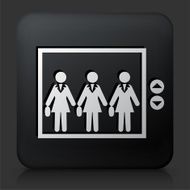 Black Square Button with Elevator to Work N2