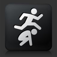 Black Square Button with Leap Frog