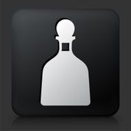Black Square Button with Alcohol Bottle N8