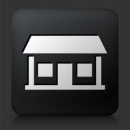 Black Square Button with House Icon N3