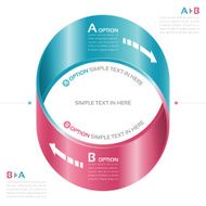 Mobius strip of paper Vector option infographic N3