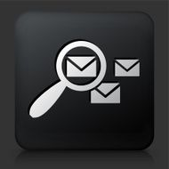 Black Square Button with Searching Emails